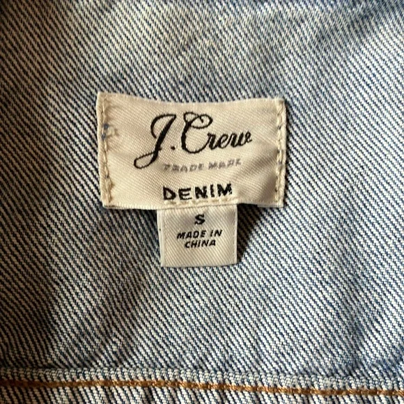 J.Crew cropped denim jacket, size small, warm blue. - Picture 6 of 6